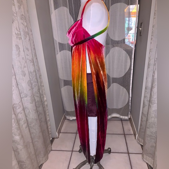 Original one of a kind Velvet Tabard dress with skirt underneath - Picture 4 of 12